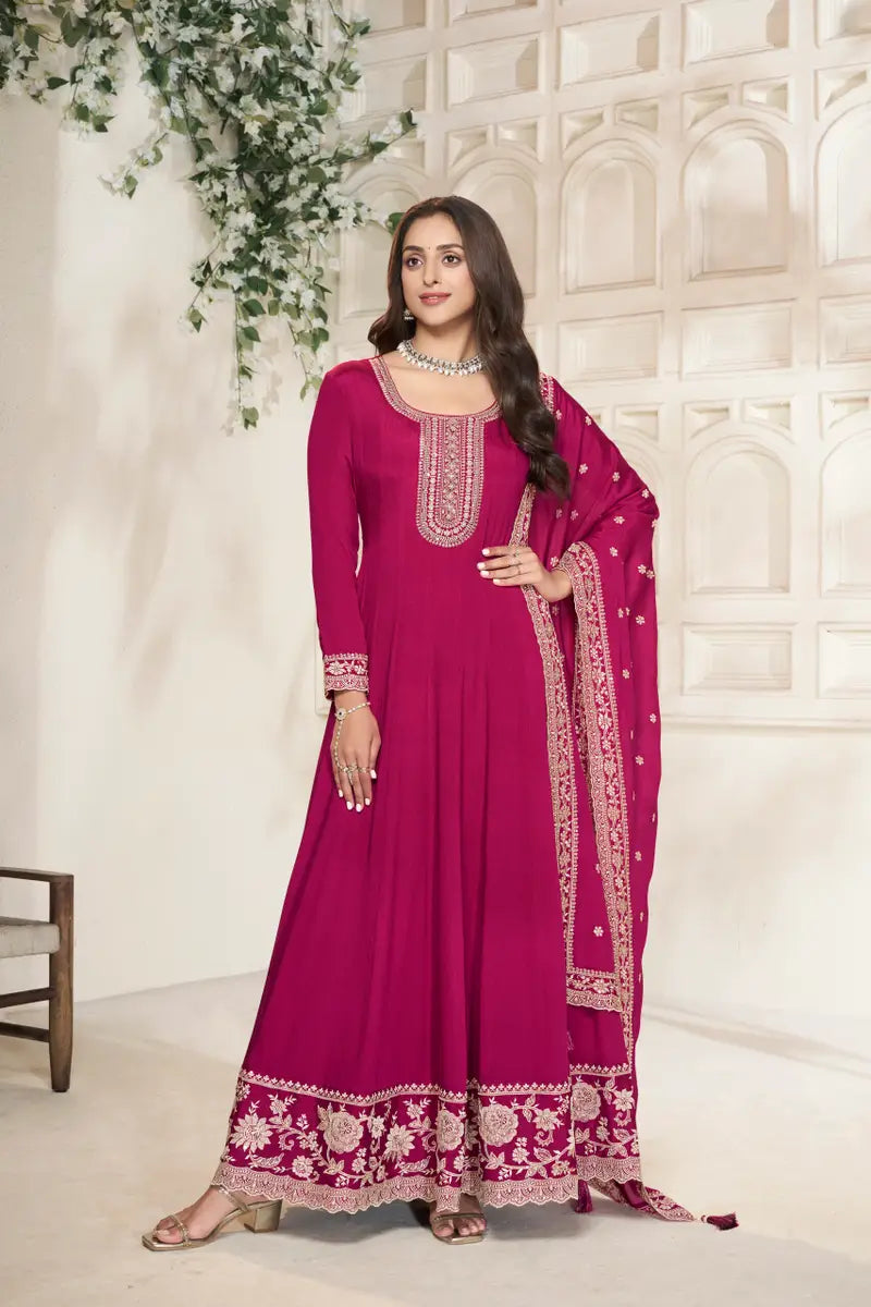 sukartaa dola embroidered gown with dupatta – heavy zari work |raani