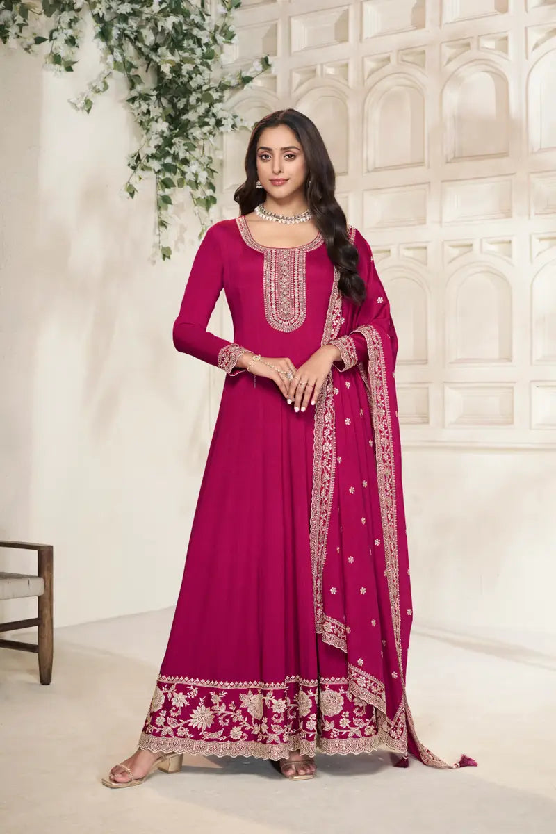 sukartaa dola embroidered gown with dupatta – heavy zari work |raani