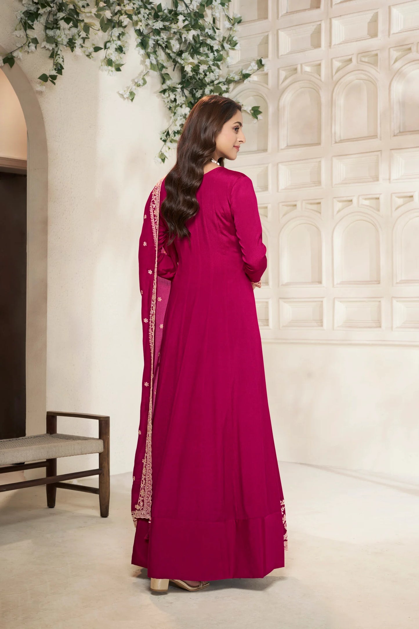 sukartaa dola embroidered gown with dupatta – heavy zari work |raani