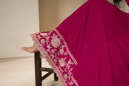 Sukartaa Dola Embroidered Gown with Dupatta – Heavy Zari Work |RAANI