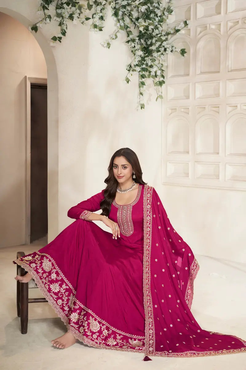 sukartaa dola embroidered gown with dupatta – heavy zari work |raani
