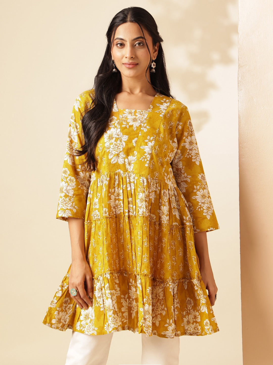 yellow tunic short top - sukartaa