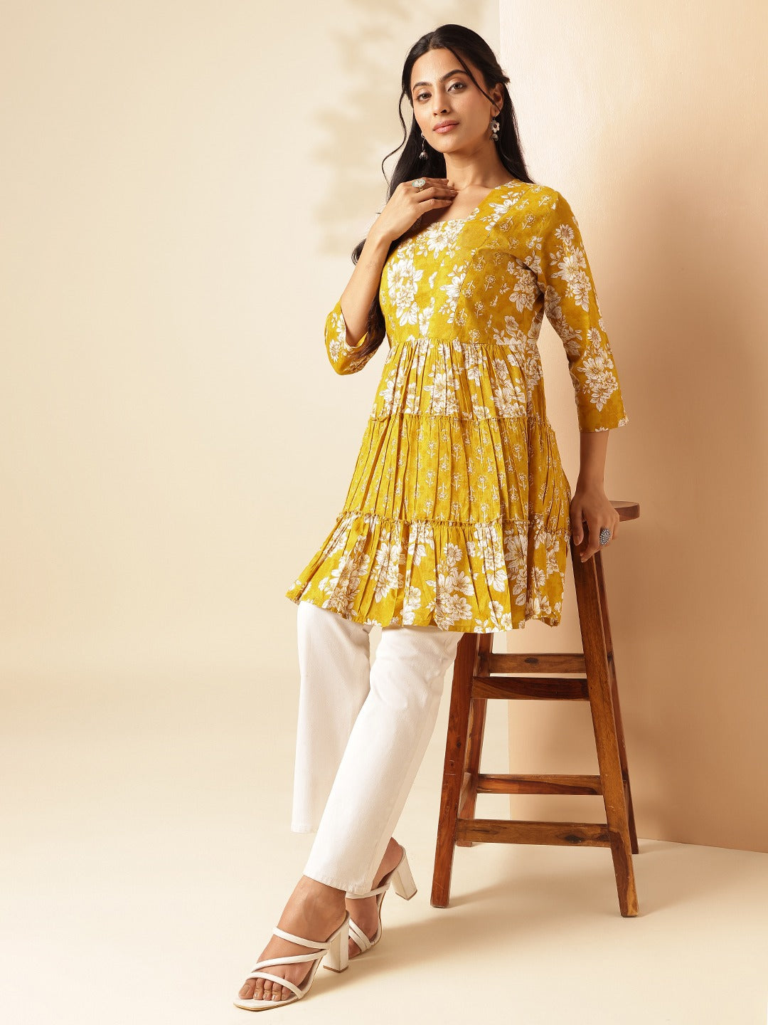 yellow tunic short top - sukartaa