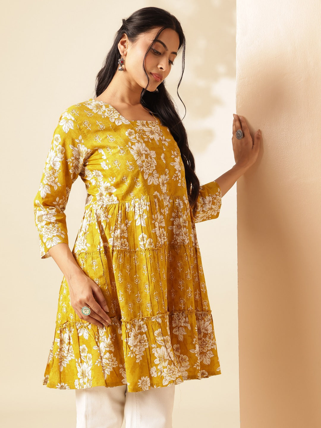 yellow tunic short top - sukartaa