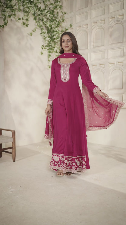 Sukartaa Dola Embroidered Gown with Dupatta – Heavy Zari Work |RAANI