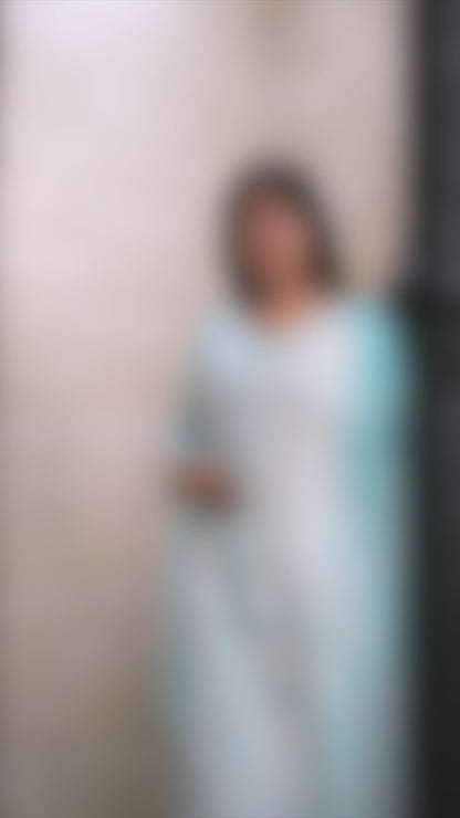 Pastel Bloom Cotton Suit Set | Elegant Embroidered Kurta by Sukartaa